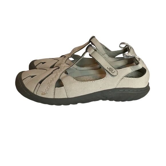 JBU By Jambu Womens Cynthia Vegan Sandals 7M Faux Leather Memory Foam Insole Gre - Picture 3 of 7